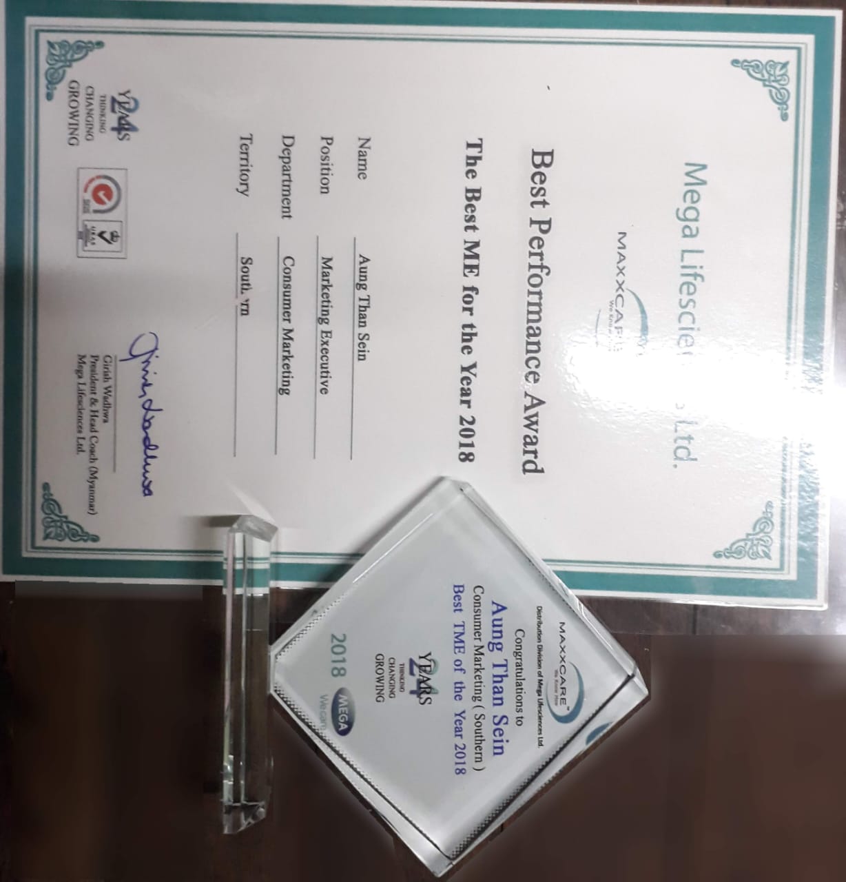 Best Marketing Executive 2018